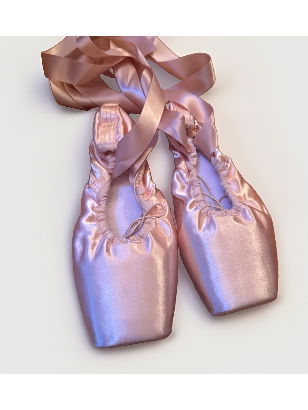NEW Tiejian Ballet Toe Ribbon Soft Pink Shoe with Toe Pads New Size 7